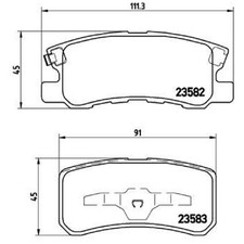 Satz Bremsbeläge Bremsklötze hinten für Fiat Doblo 263 | 24643696
