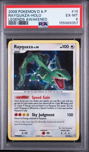 Rayquaza graded PSA 6 for sale on eBay