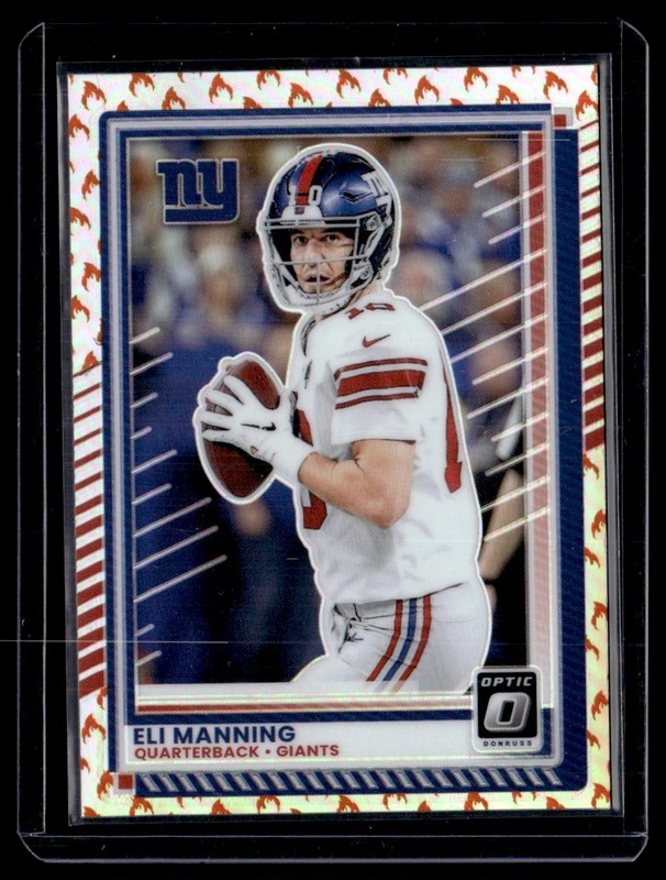2025 Donruss Optic Silver Holo Fire emogi Eli Manning New York Giants #184