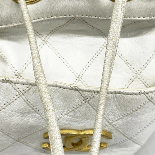 6eb1013 k CHANEL Shoulder Bag Bicolor Chain Shoulder Leather White Gold Hardware - Picture 10 of 15