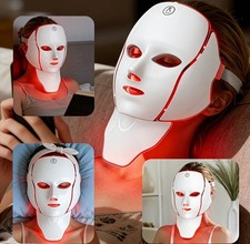 Portable 7-Color Light Therapy Mask for Face & Neck, USB