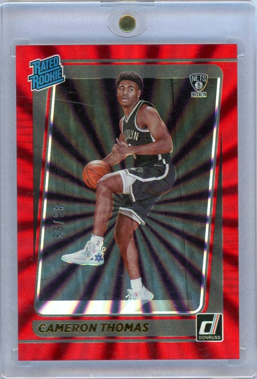 2021-22 Donruss Rated  Holo Red Laser Cameron Thomas Rookie #203 /99