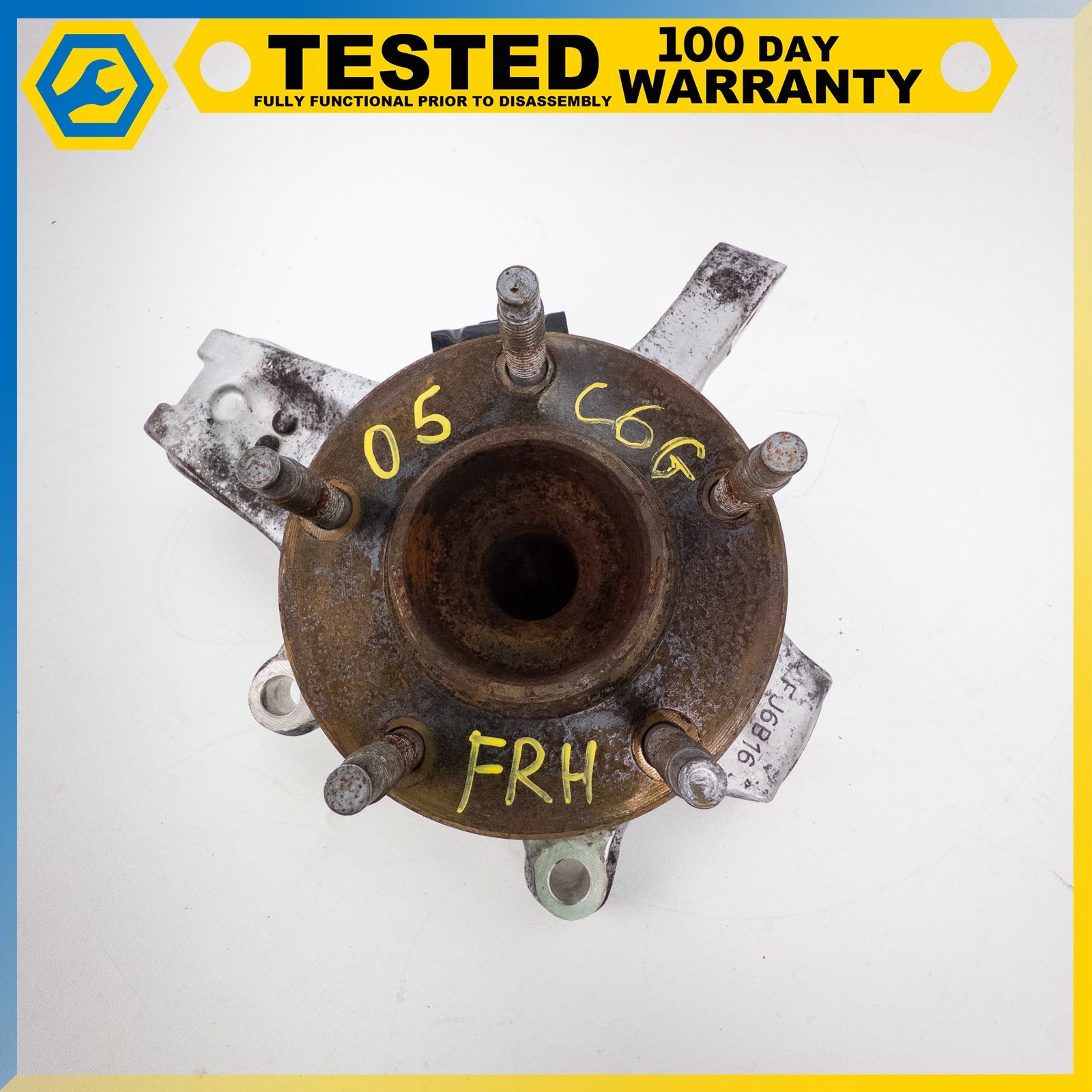 05-13 CHEVROLET CORVETTE C6 XLR FRONT RIGHT SIDE SPINDLE KNUCKLE HUB OEM