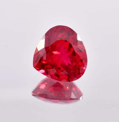 AAA+ Flawless 13 x 13 mm Natural Blood Red Ruby Loose Gemstone (GIT Certified)