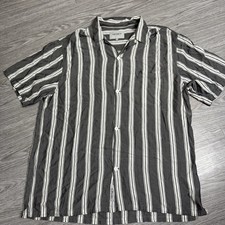 Carhartt WIP Men s Work In Progress S/S Shirt Striped Gray White Sz XXL Viscose