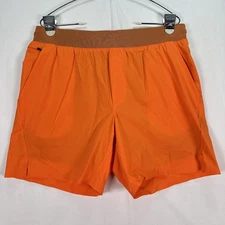 Ten Thousand Set Shorts Mens Large Orange Lined Running Training Athletic NWOT