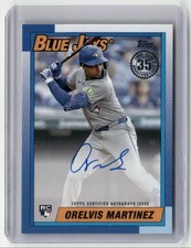 2025 Topps - 1990 Topps Autographs Orelvis Martinez Rookie Auto Toronto Blue