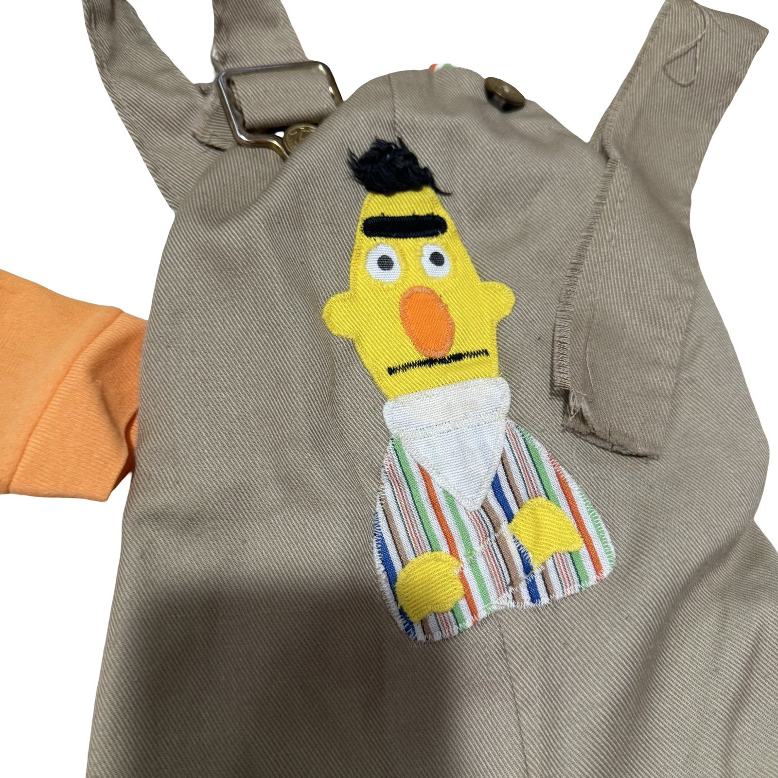 Vintage Sesame Street Bundle Bert Overalls Big Bird One Piece Socks 70s 80s image 3
