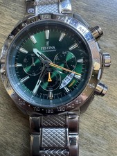 Festina F20668 Chronograph Green Sunburst Dia...