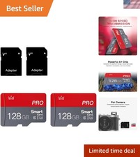 128GB Micro Memory Card Class 10 Memory Cards High Speed Mini TF Card with Ad...