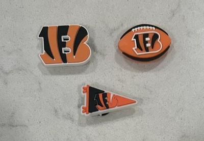 Cincinnati Bengals Football Themed 3- Pack NFL Shoe Charms for Crocs