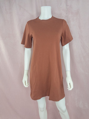 cos orange shirt dress Cos Collarless Mini Shirt Dress In Orange - 70% Off