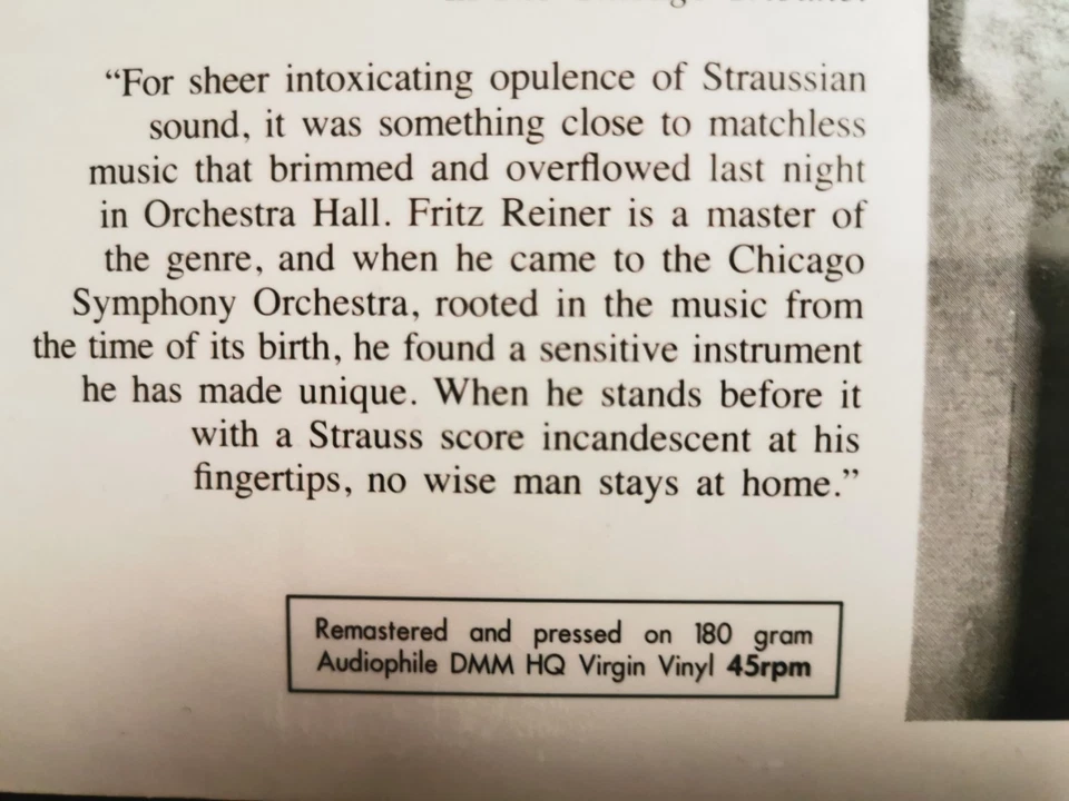 LP STRAUSS: Also sprach Zarathustra. FRITZ REINER. Chicago SO. RE Goldnote 180g - Bild 4 von 4