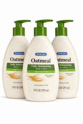 XtraCare Oatmeal Daily Moisturizing Hand/Body Lotion For Dry Skin 10oz Pack Of 3