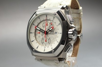 BUTI Magnum Limited to 50 Silver Chronograph GMT Automatic Mens Watch NEAR MINT