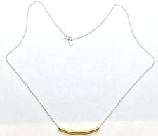 BEE Jewellery Minimalist Sterling Silver Tube Bar Chain Necklace