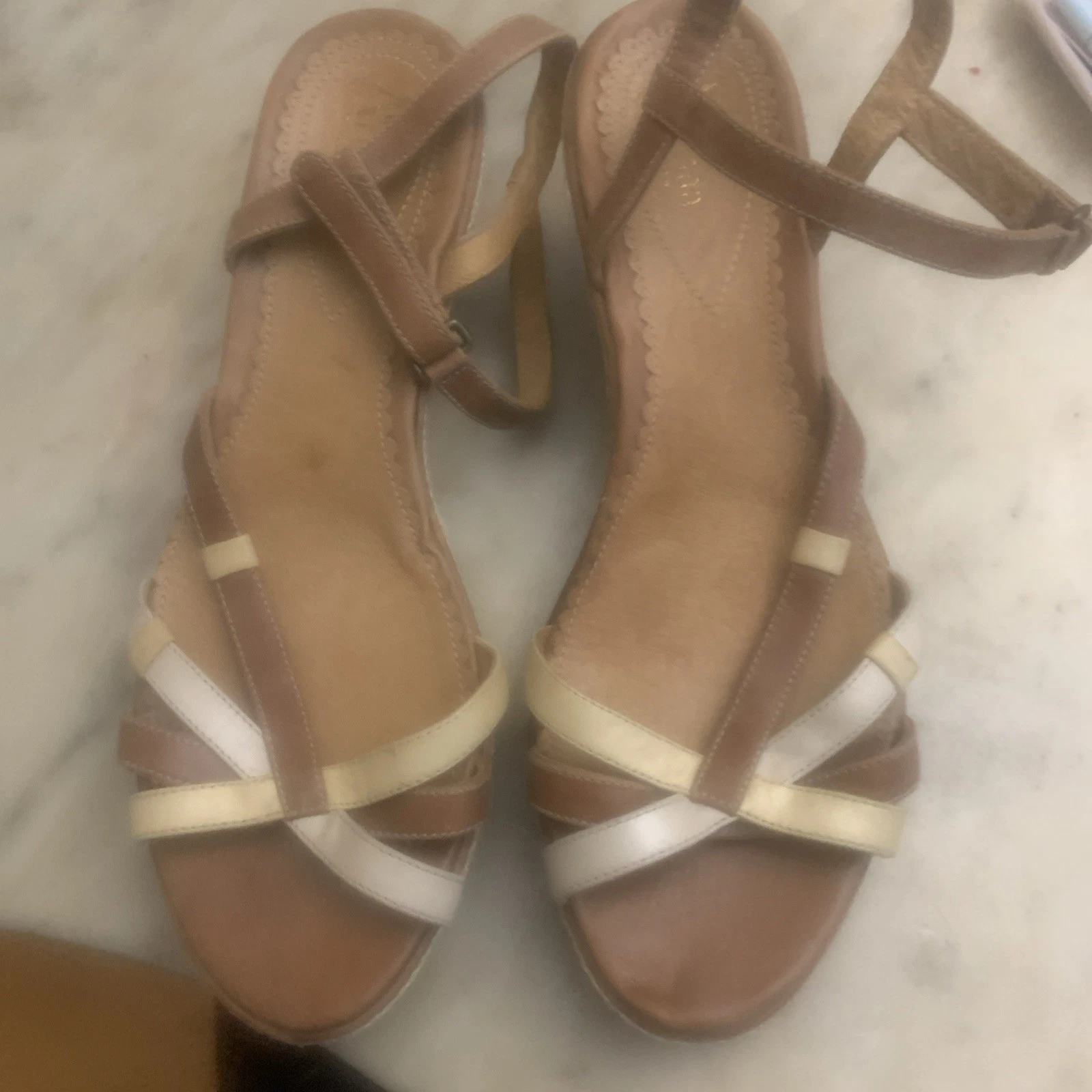 Clarks Artisan scarpe sandali donna marroni con cinturino in pelle misura 10 M