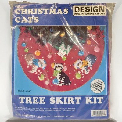 Design Works Crafts Christmas Cats Tree Skirt Kit New Unopened Christmas #5208