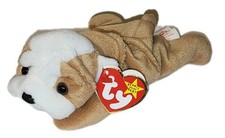 NMT Ty Beanie Baby WRINKLES the Bull Dog Canada Tags 8" MWNMT Stuffed Animal
