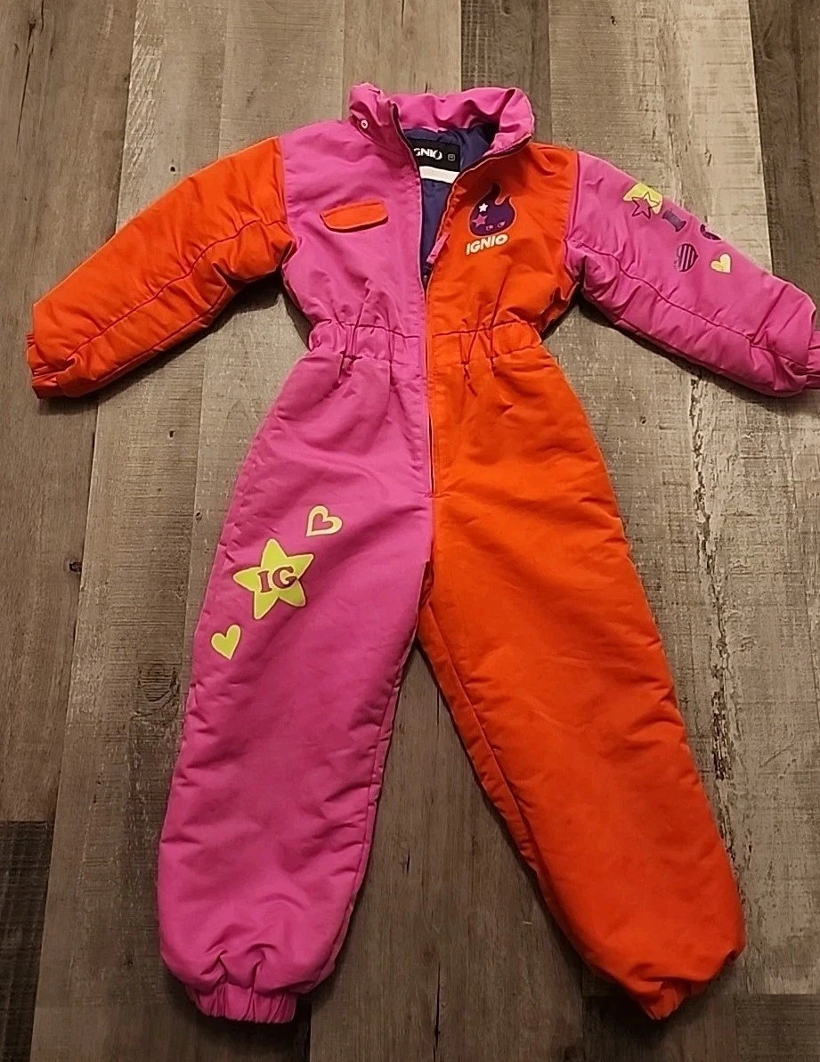 IGNIO Girls Snow Suit (10) Pink Orange Insulated One Piece Ski See Measurements
Opens in a new windo