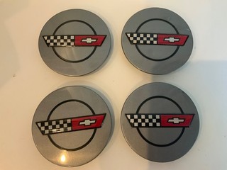 4 original Corvette C4 wheel center caps