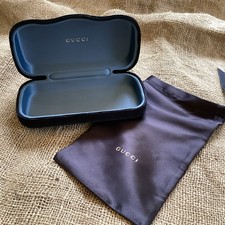 GUCCI BLACK VELVET  CASE  EYEGLASSES SUNGLASSES CASE With Pouch