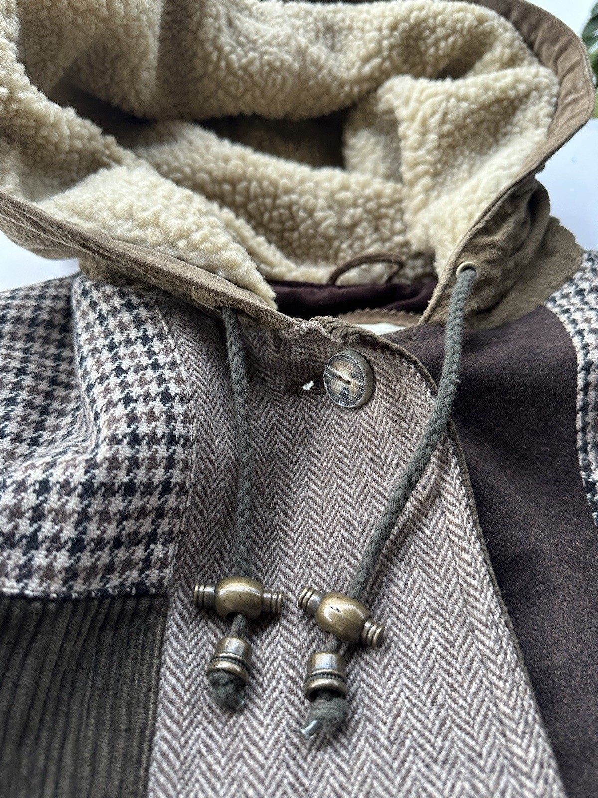 Vintage Patchwork Leather, Wool, Suede, Corduroy … - image 6