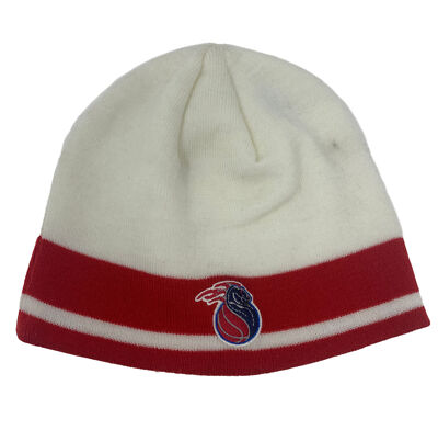NBA Beanie Detroit Pistons, Ivory Cuffless (Few stains, New