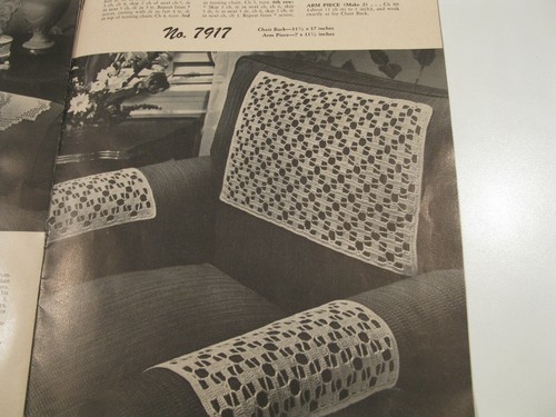 Vintage 1948 J&P Coats Clark's Chair Sets #242 Pattern Book  - Picture 11 of 12