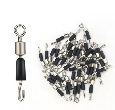 20 Stück Bearing Swivel Fast Connector Line Hooks Quick Carp Fisching Zubehör