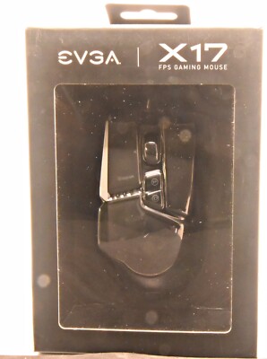 EVGA X17 Gaming Mouse, 8k, Wired, Black, Customizable, 16,000 DPI, 5 Profiles