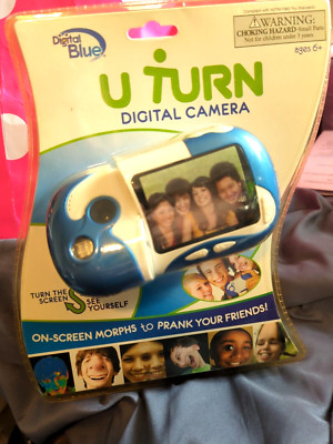 Digital Blue U-Turn Digital Camera Morph Prank Friends Uturn 12 effects LCD NOS
