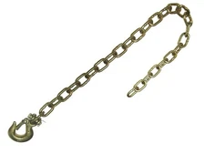 1/4" x 36" Grade 70 Trailer Safety Chain with Clevis Slip Hook with Latch 3,150#
