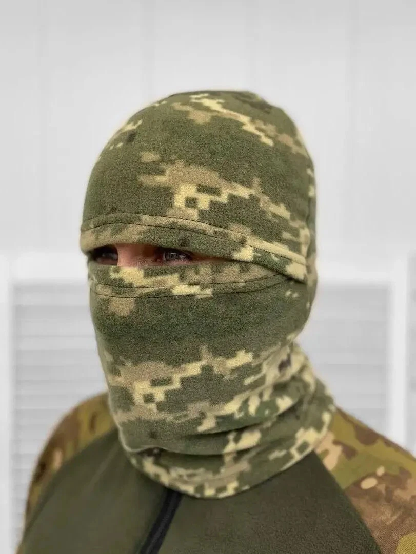 Tactical balaclava pixel, ZSU balaclava, fleece pixel balaclava