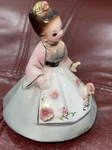 Vintage Josef Original Figurine Greek Greece Ceramic Japan Pink Gold Floral - Picture 6 of 12