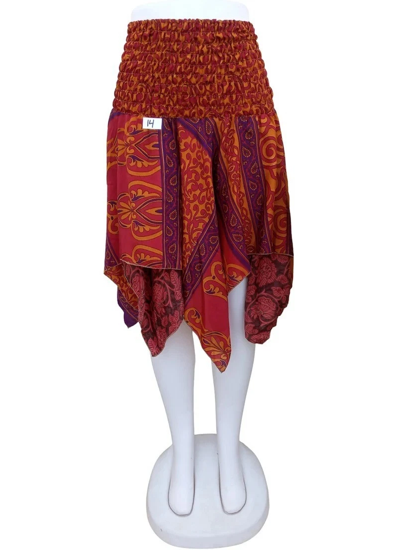 Fringe top skirt indian