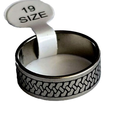 TITANIUM FOREVER WEAR SILVER New SIZE 9 ETERNITY BAND UNISEX RING