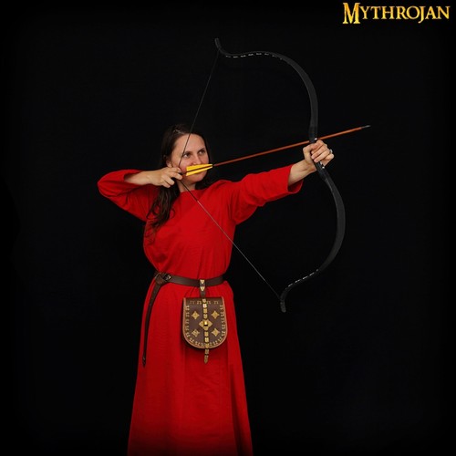 Medieval Dress Chemise Women Renaissance Costume Viking Renfair Lady Outfit Red - 第 5/13 張圖片