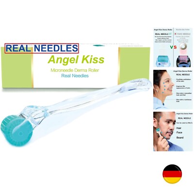 Derma Roller 1,5 mm - Microneedling Roller mit ECHTEN 192 Edelstahl-Nadeln