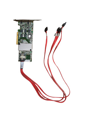 LSI SAS 9750-4I HBA 6GB/S PCIE 2.0 X8 with 9576-3004 Molex 7-Pin Mini SAS / SATA