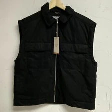 "CALIA Women's Fashion Zip Vest Pure Black WAX36035 " BRAND NEW