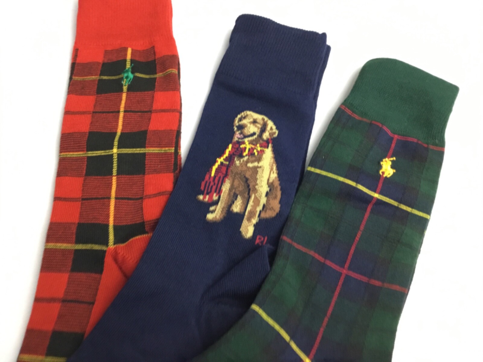 NUOVE CALZE POLO RALPH LAUREN MISTO COTONE CON SCATOLA MOTIVO CANE O PONY