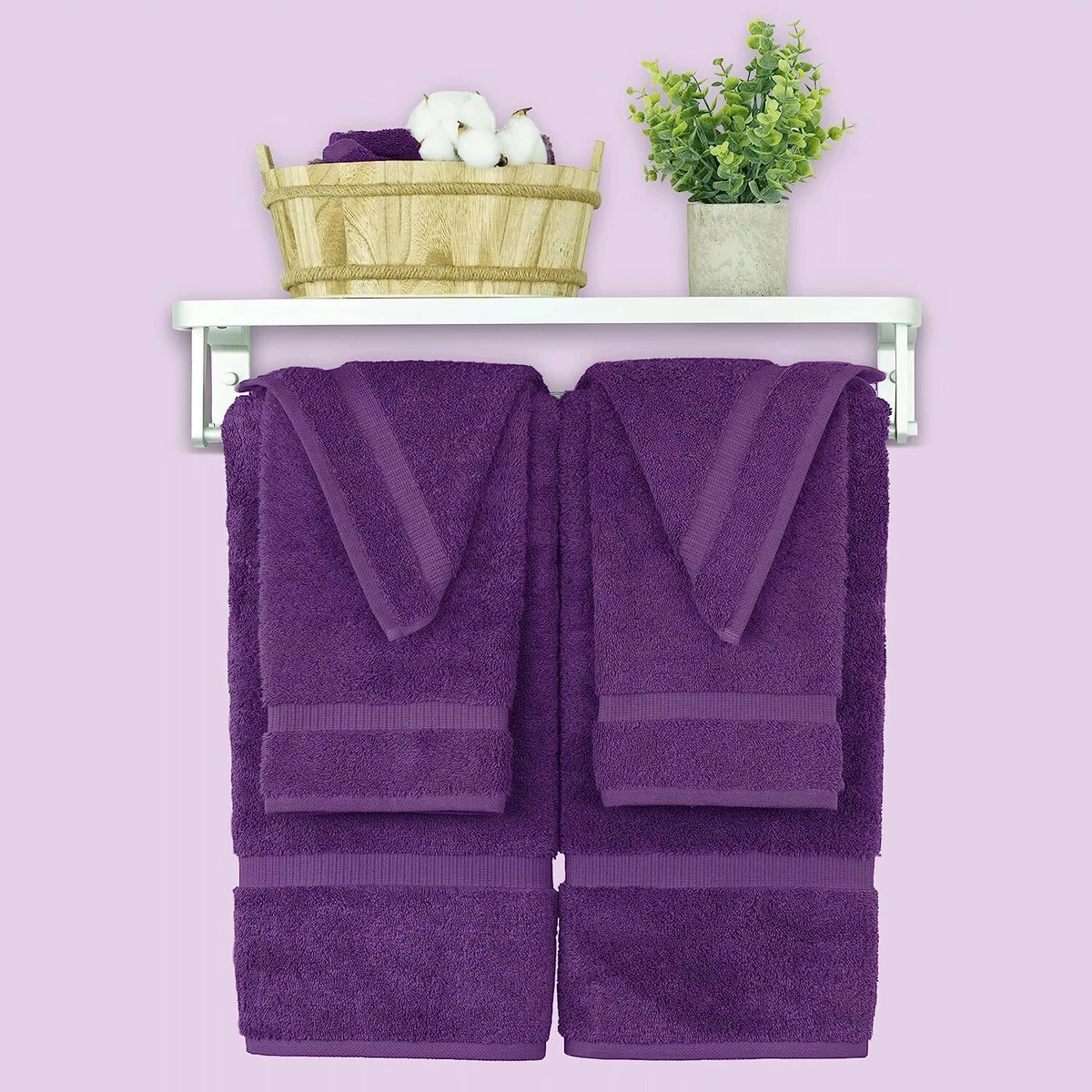 Chakir Turkish Linens Luxury Spa and Hotel Quality Premium Turkish Cotton  6-Piece Towel Set (2 x Bath Towels, 2 x Hand Towels, 2 x Washcloths)