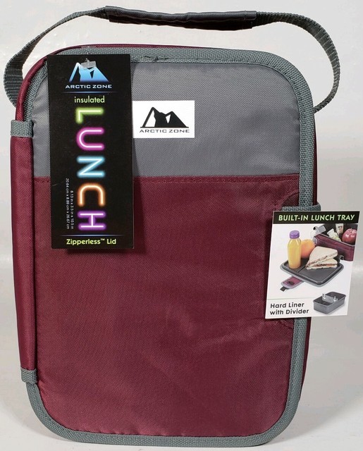 Arctic Zone Insulated Cooler Bag Zipperless Lunch Box Tray School Work Travel eBay