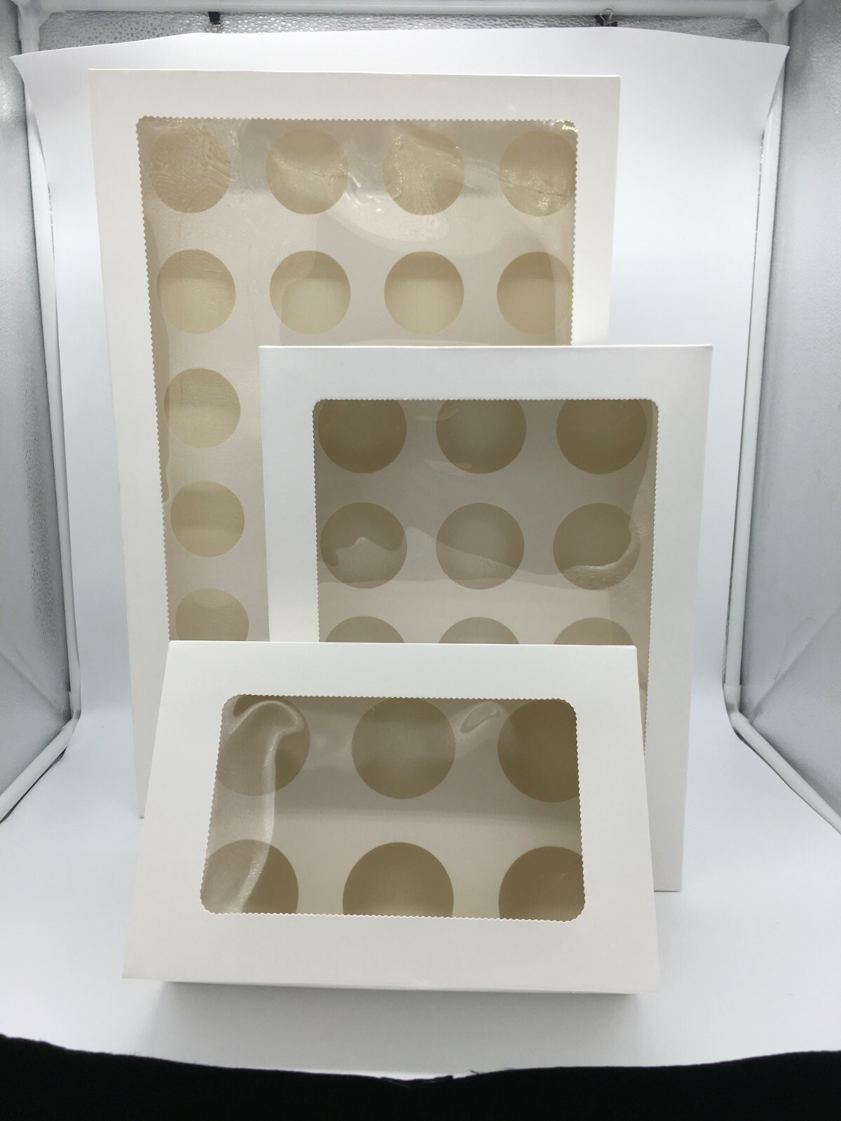 1/2/4/6/12/24 Holes 5100x Cupcake Box Window Face Cake Boxes Gift