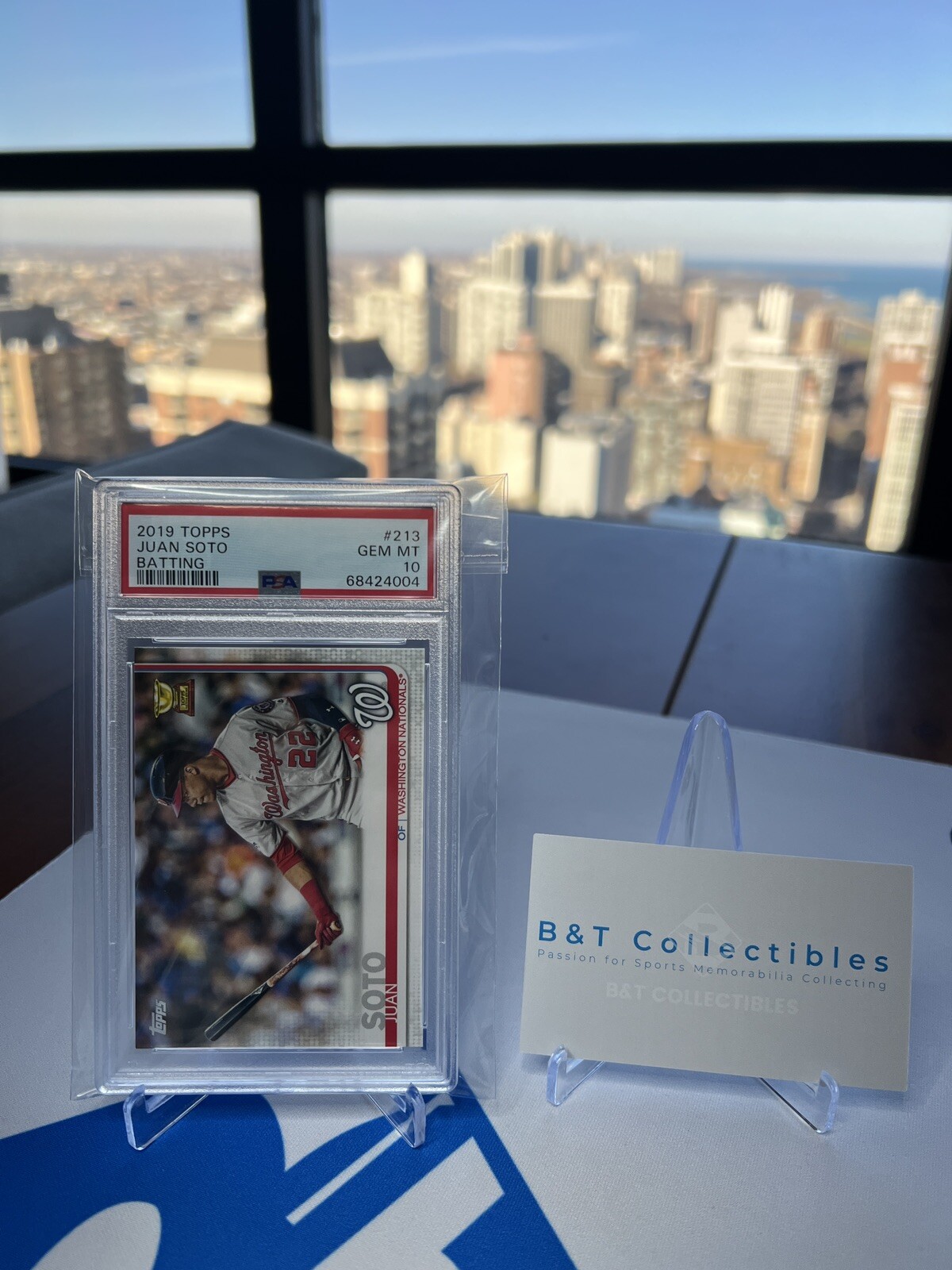 2019 Topps Series 1  #213 Juan Soto Batting PSA 10 GEM Rookie Cup Nationals 🔥🔥