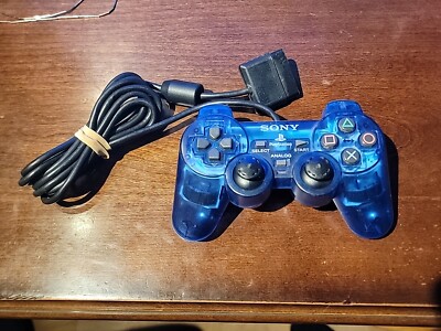 Sony Playstation 2 PS2 Dualshock 2 Analog Controller SCPH-10010 - Clear Blue