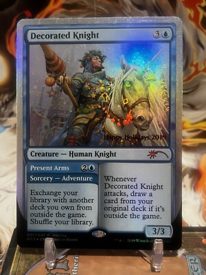 MTG | Decorated Knight   Present Arms [Happy Holidays]  FOIL 
