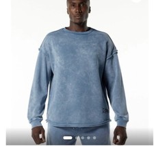 Alphalete Men  s Terry Oversized Pullover-Celestial Blue , Size Medium