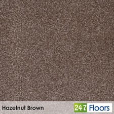 Image of Hazelnut Brown Vienna Saxony Carpet Luxury Soft 21mm Deep Pile Lounge Bedroom